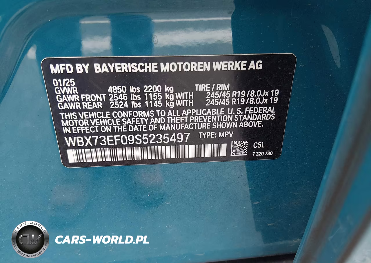 2025 BMW X1 xDrive28I VIN:WBX73EF09S5235497 - 9