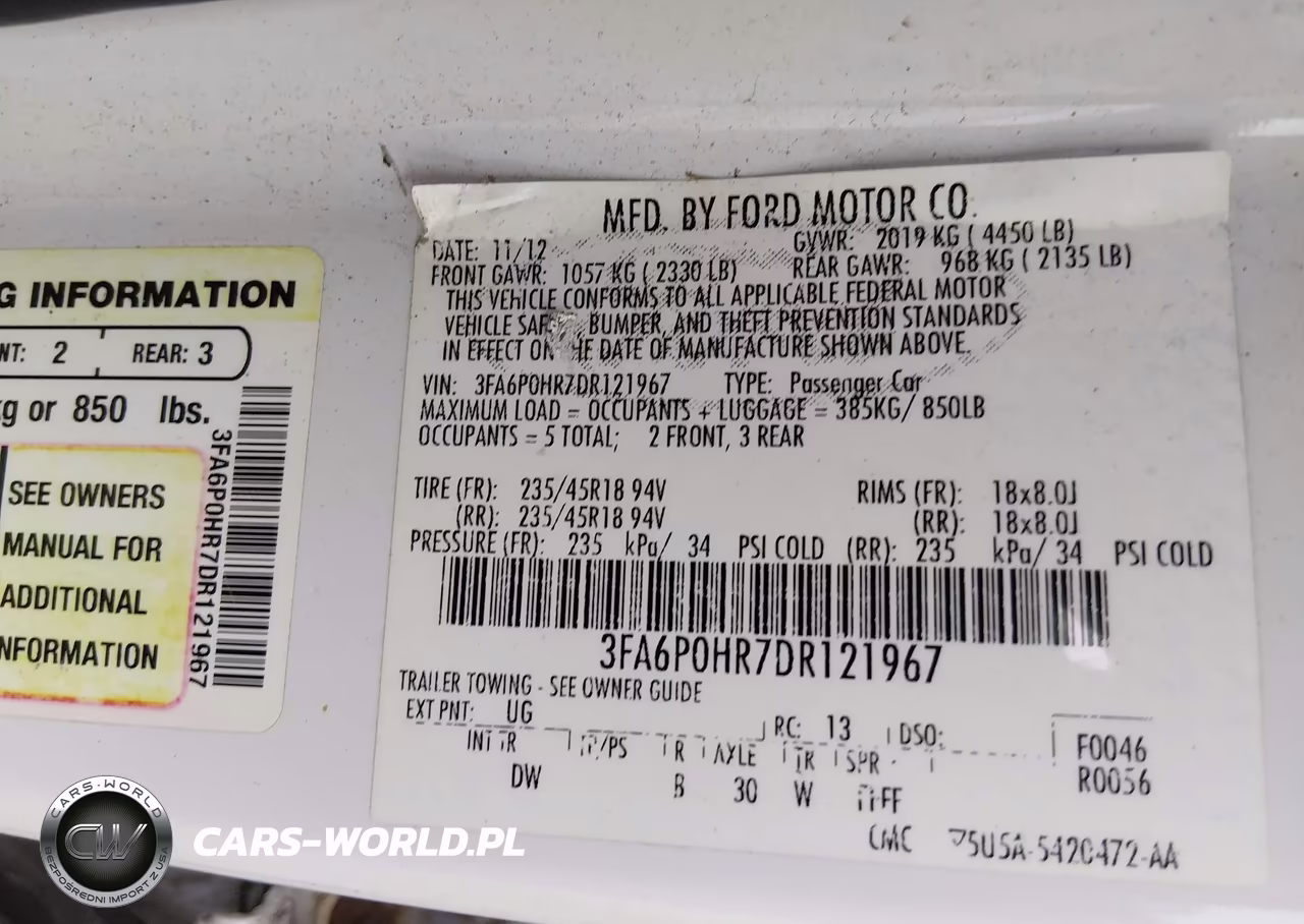 2013 Ford Fusion Se VIN:3FA6P0HR7DR121967 - 9