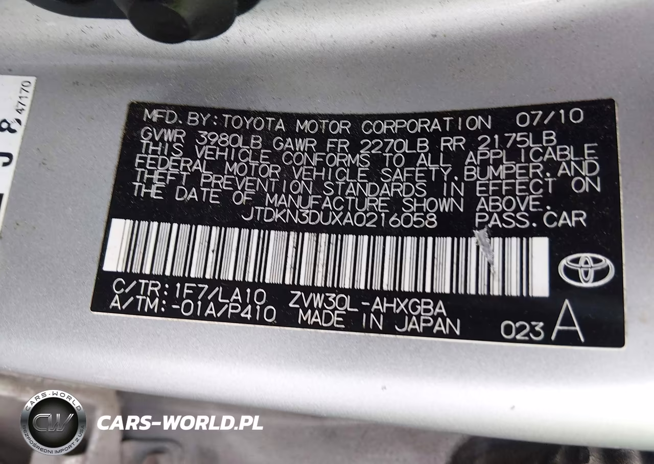 2010 Toyota Prius Iv VIN:JTDKN3DUXA0216058 - 9