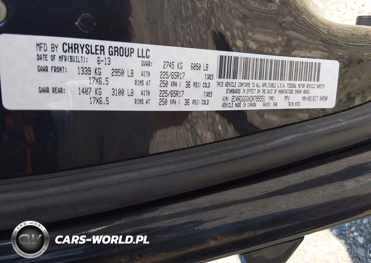 2013 Dodge Grand Caravan Crew VIN:2C4RDGDGXDR795551 - 9