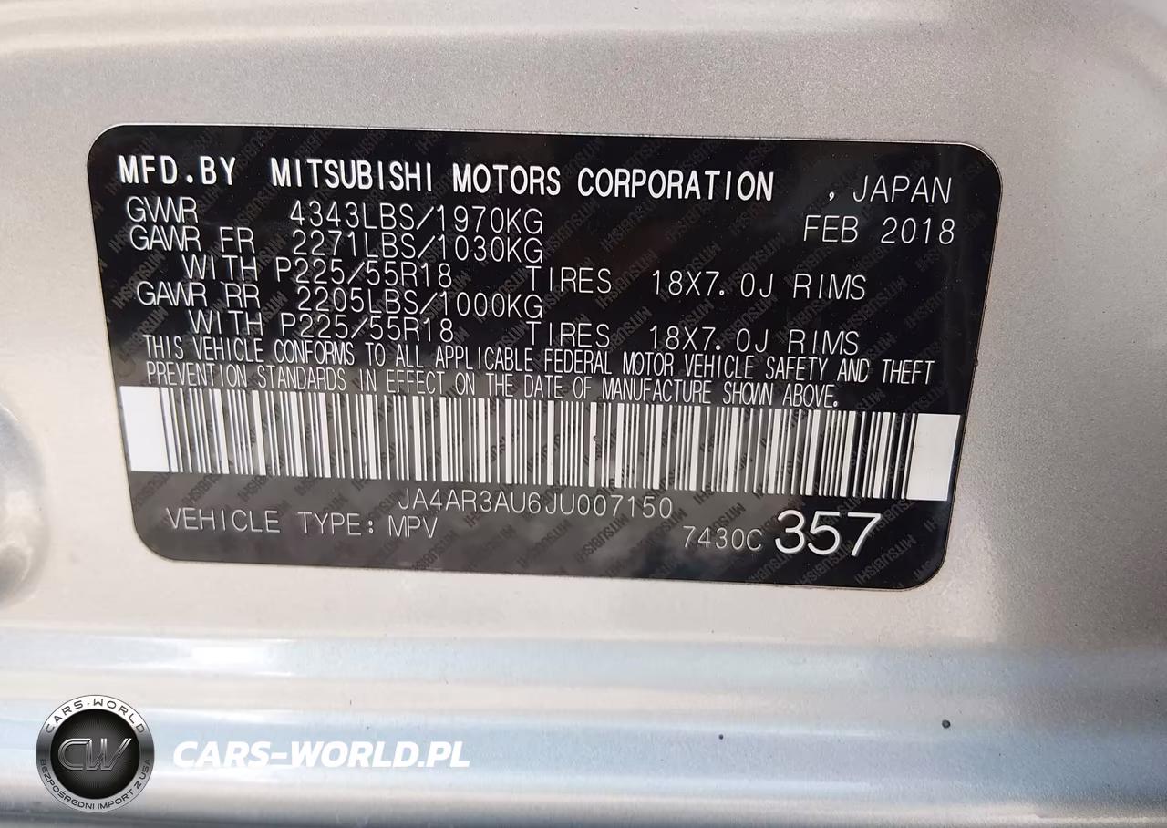 2018 Mitsubishi Outlander Sport 2.0 Es VIN:JA4AR3AU6JU007150 - 9
