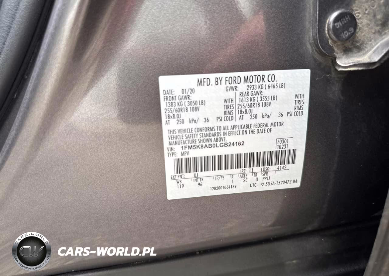 2020 Ford Police Interceptor Utility VIN:1FM5K8AB0LGB24162 - 9