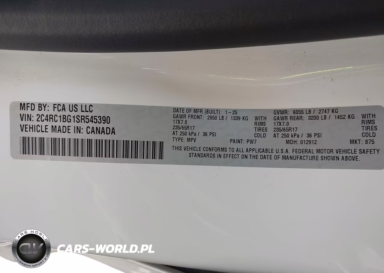 2025 Chrysler Pacifica Select VIN:2C4RC1BG1SR545390 - 9