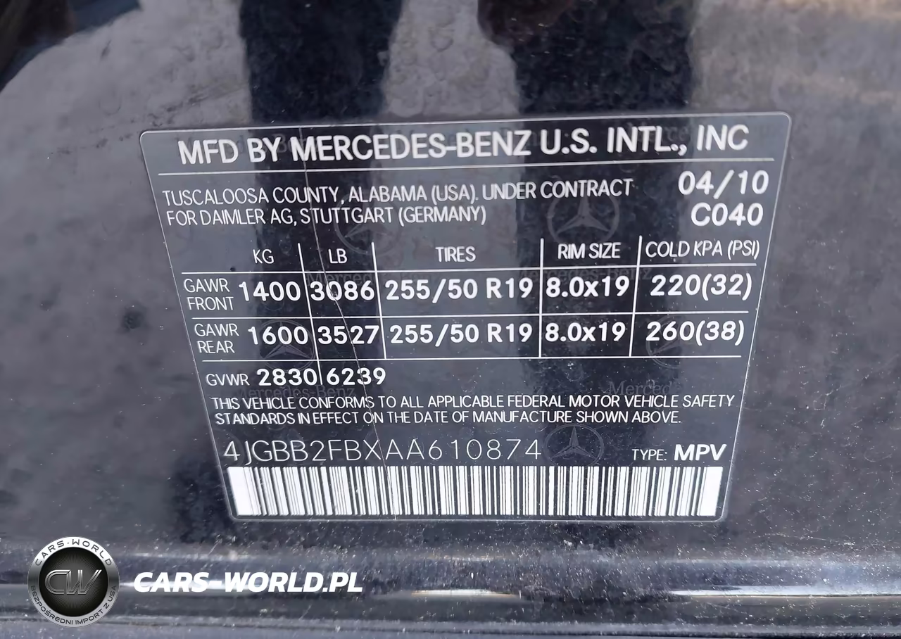 2010 Mercedes-Benz Ml 350 Bluetec 4Matic VIN:4JGBB2FBXAA610874 - 9
