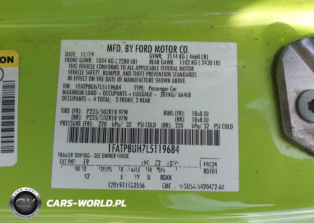 2020 Ford Mustang Ecoboost Premium VIN:1FATP8UH7L5119684 - 9