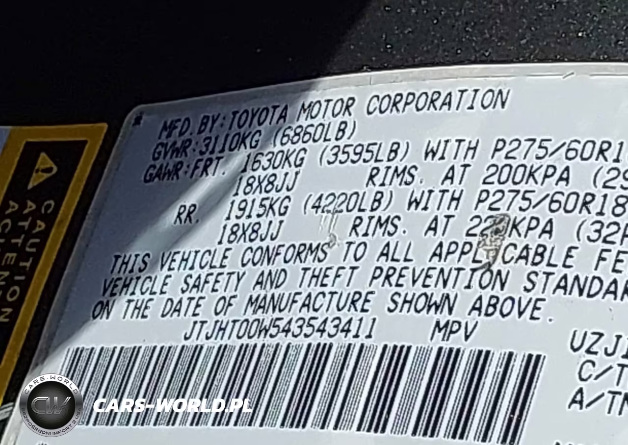 2004 Lexus Lx 470 VIN:JTJHT00W543543411 - 9