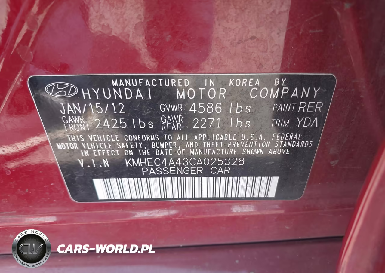 2012 Hyundai Sonata Hybrid VIN:KMHEC4A43CA025328 - 9