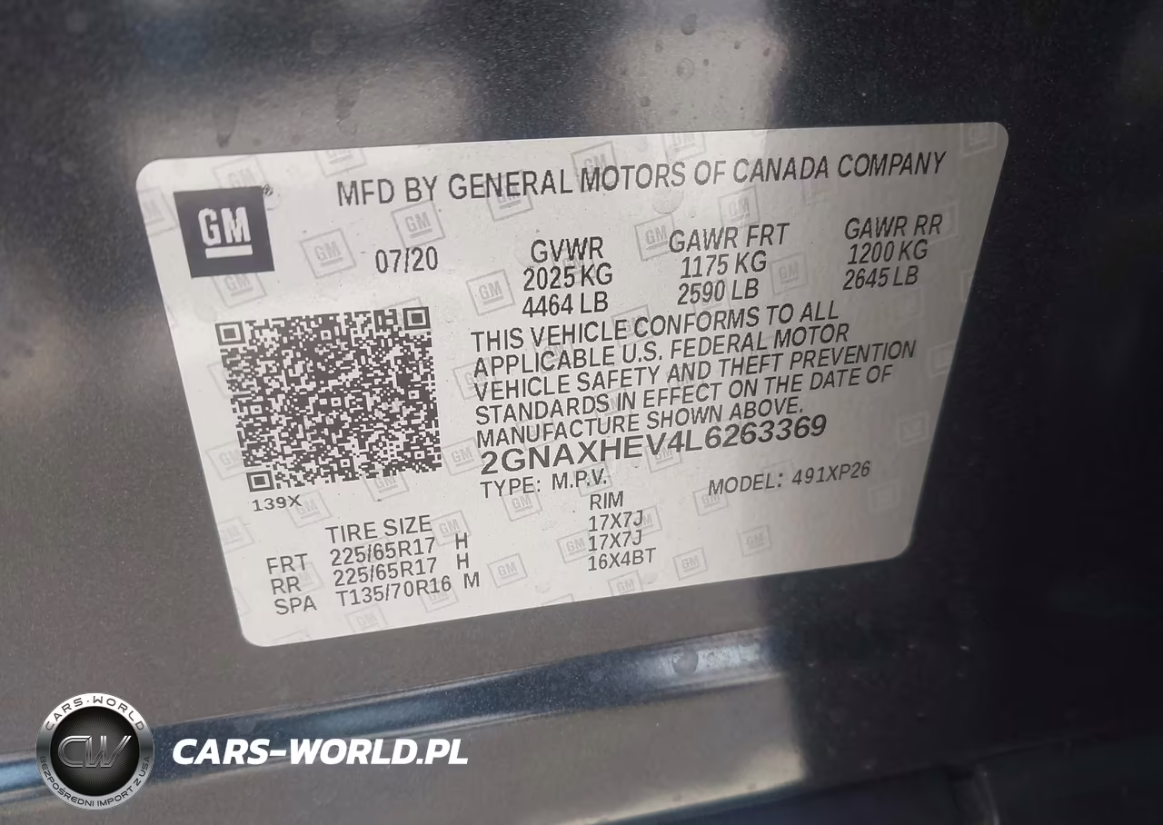 2020 Chevrolet Equinox Fwd Ls VIN:2GNAXHEV4L6263369 - 9