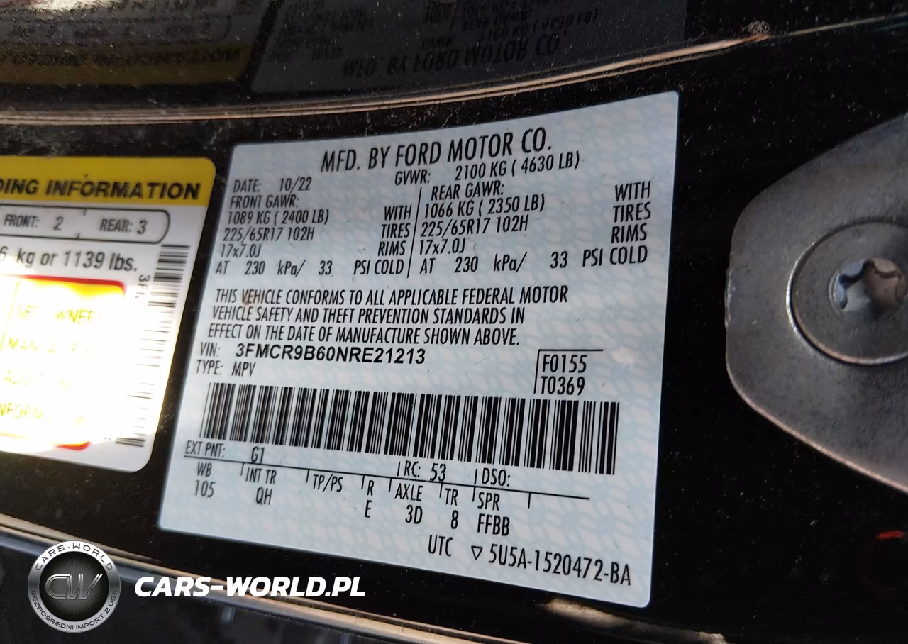 2022 Ford Bronco Sport Big Bend VIN:3FMCR9B60NRE21213 - 9