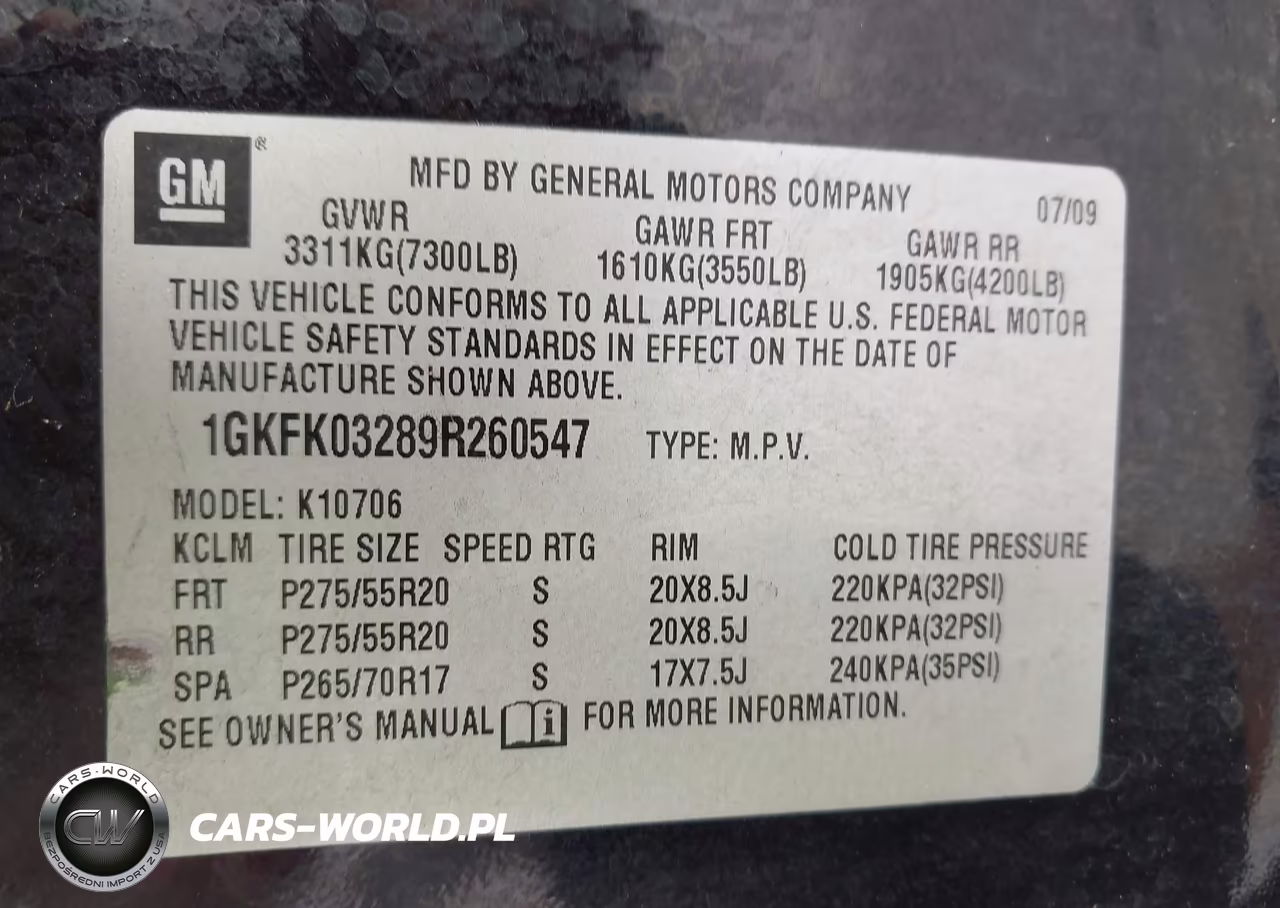 2009 GMC Yukon Denali VIN:1GKFK03289R260547 - 9