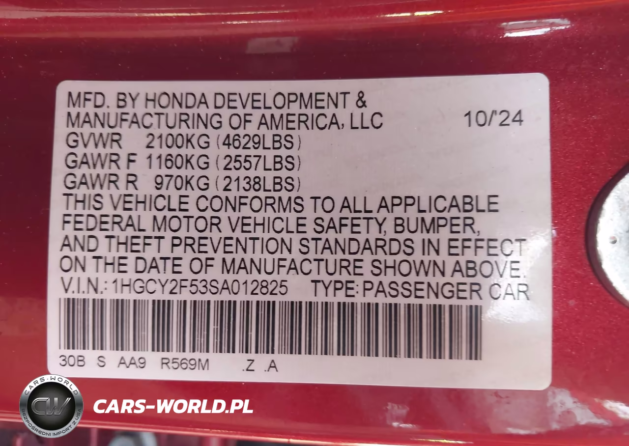 2025 Honda Accord Hybrid Sport VIN:1HGCY2F53SA012825 - 9