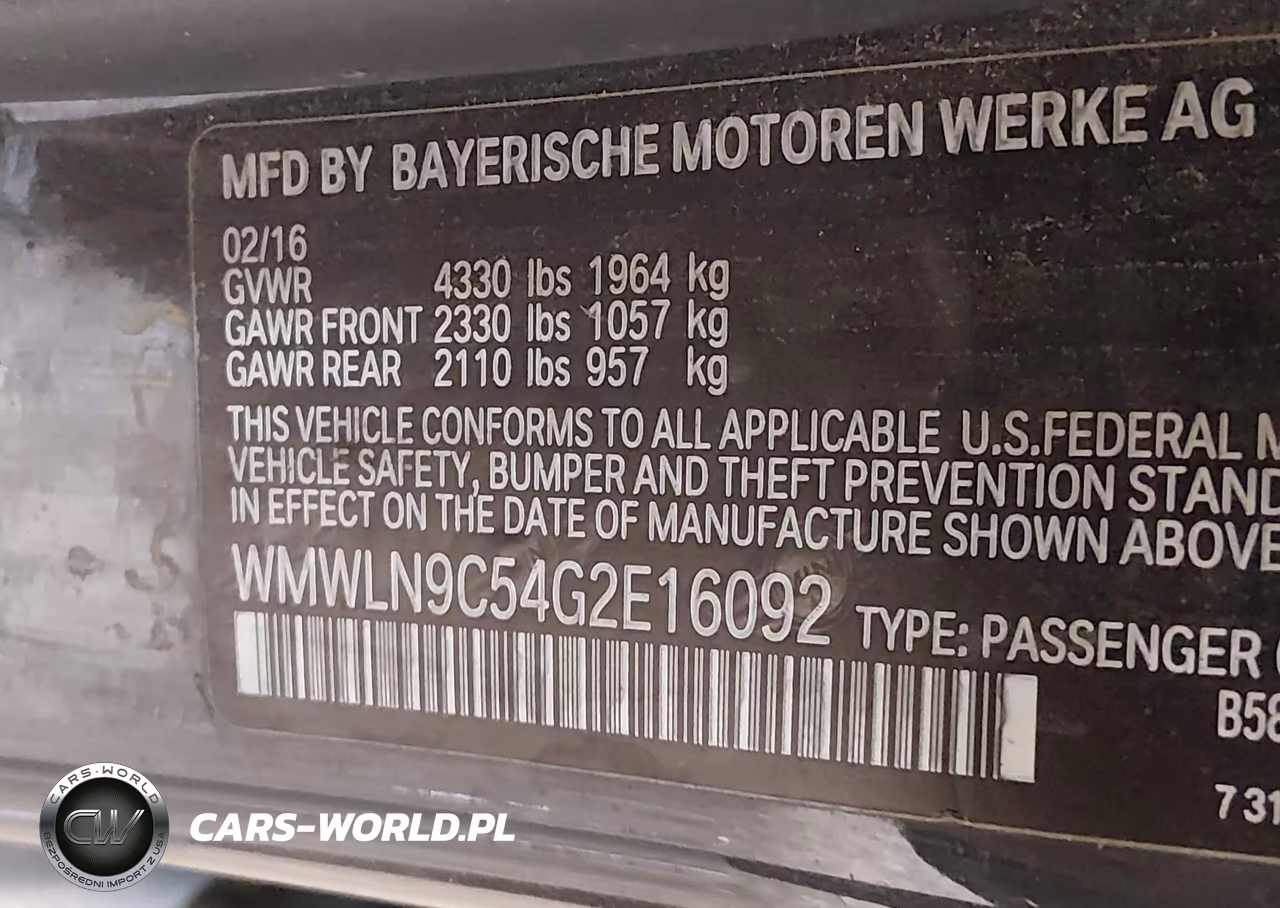 2016 Mini Clubman Cooper S VIN:WMWLN9C54G2E16092 - 9