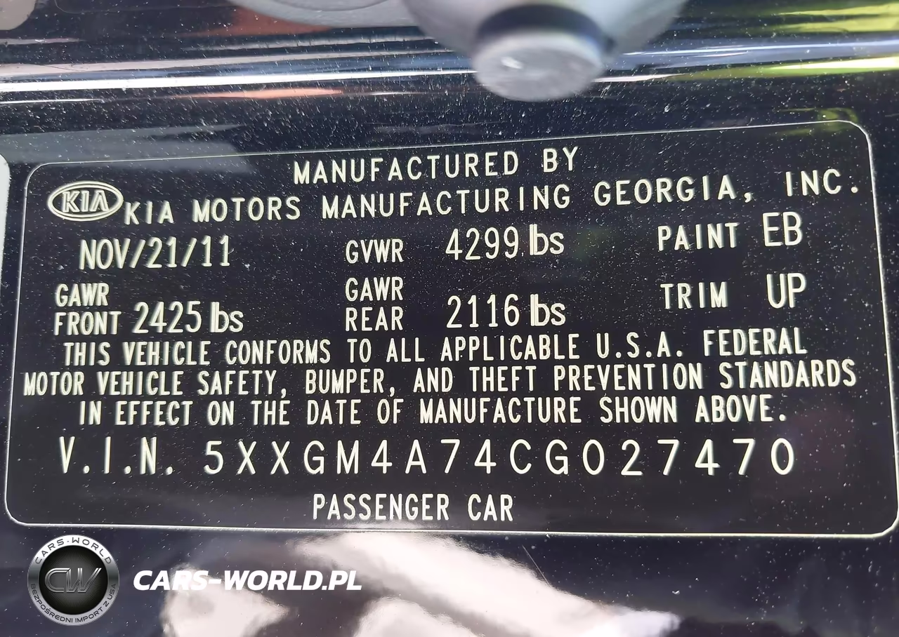 2012 Kia Optima Lx VIN:5XXGM4A74CG027470 - 9