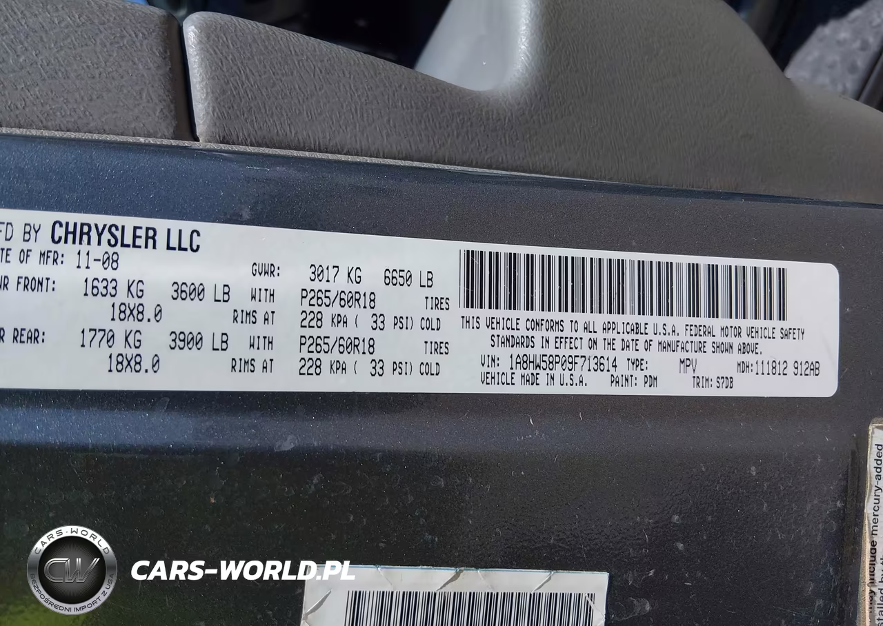 2009 Chrysler Aspen Limited VIN:1A8HW58P09F713614 - 9