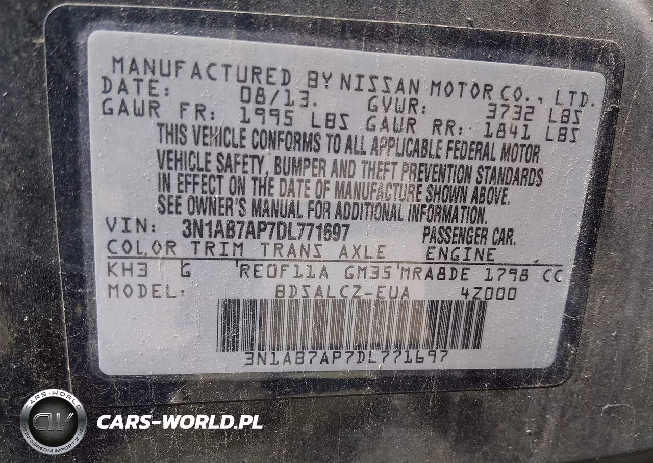 2013 Nissan Sentra S VIN:3N1AB7AP7DL771697 - 9