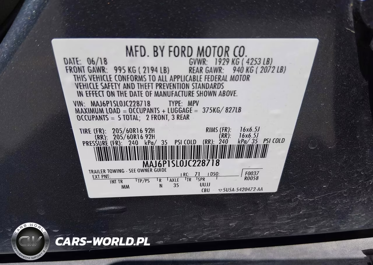 2018 Ford Ecosport S VIN:MAJ6P1SL0JC228718 - 9