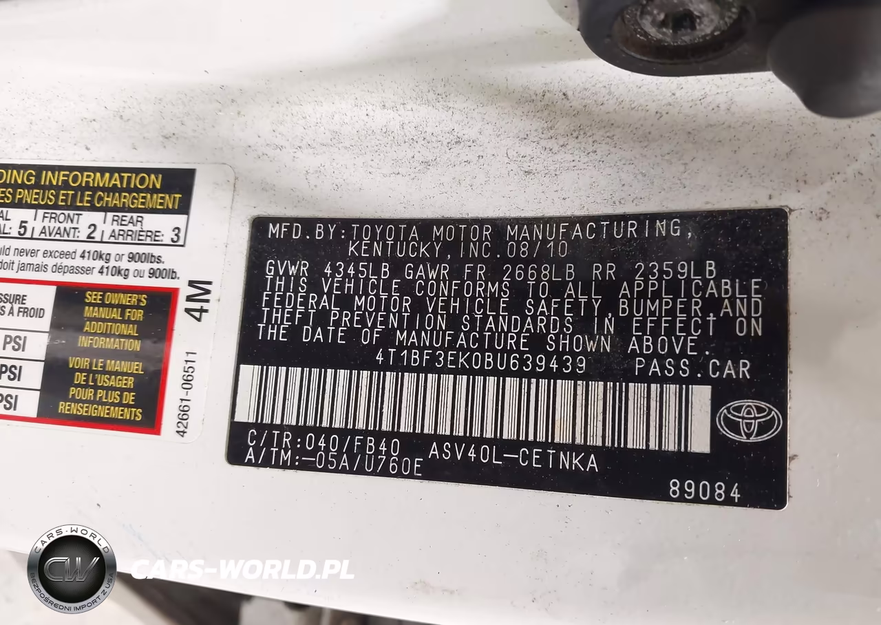 2011 Toyota Camry VIN:4T1BF3EK0BU639439 - 9