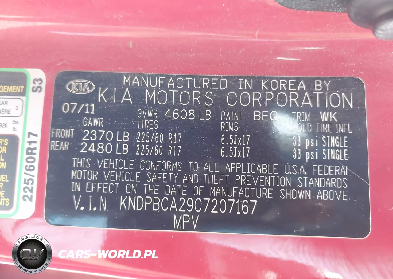 2012 Kia Sportage Lx VIN:KNDPBCA29C7207167 - 9