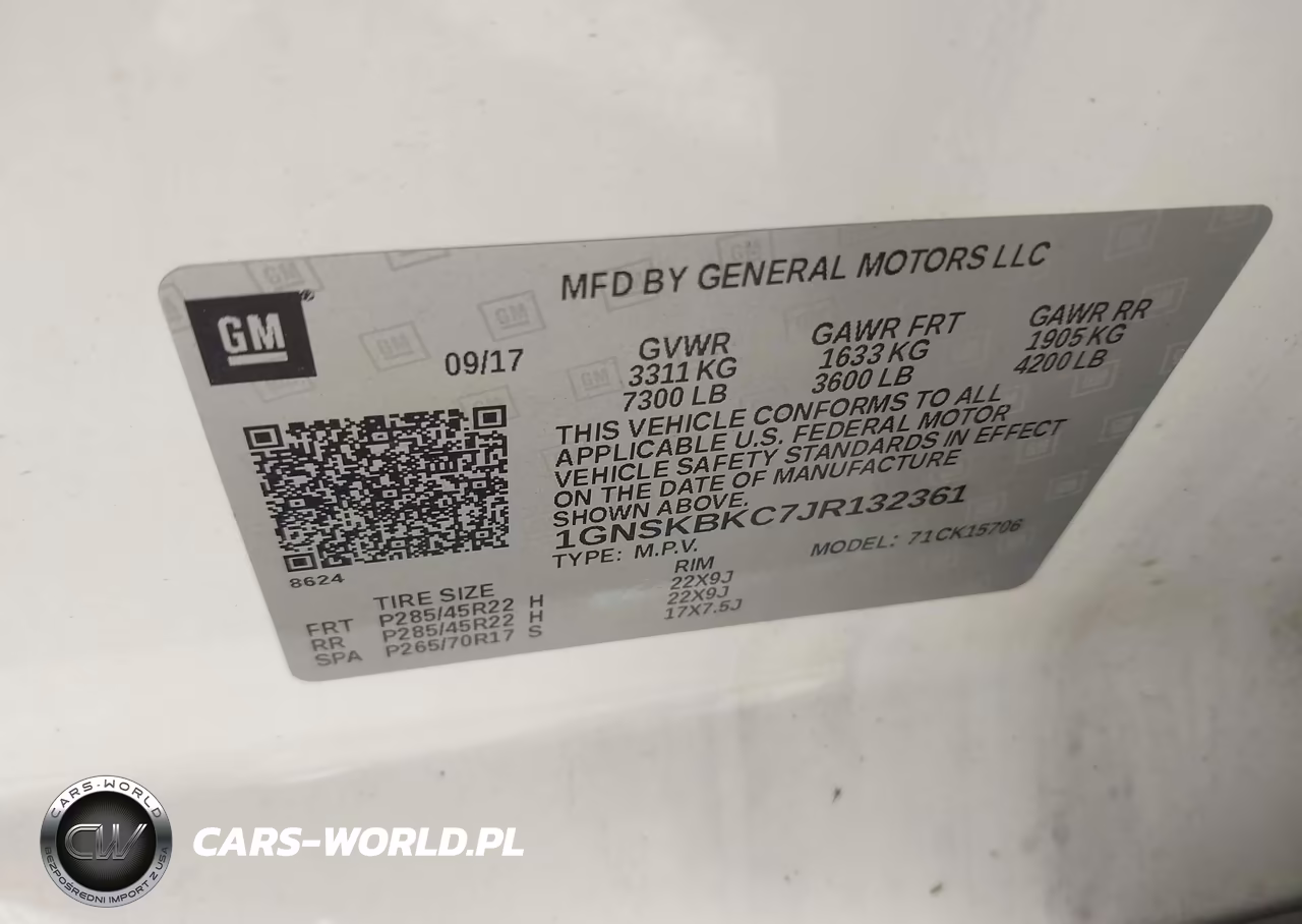 2018 Chevrolet Tahoe Lt VIN:1GNSKBKC7JR132361 - 9