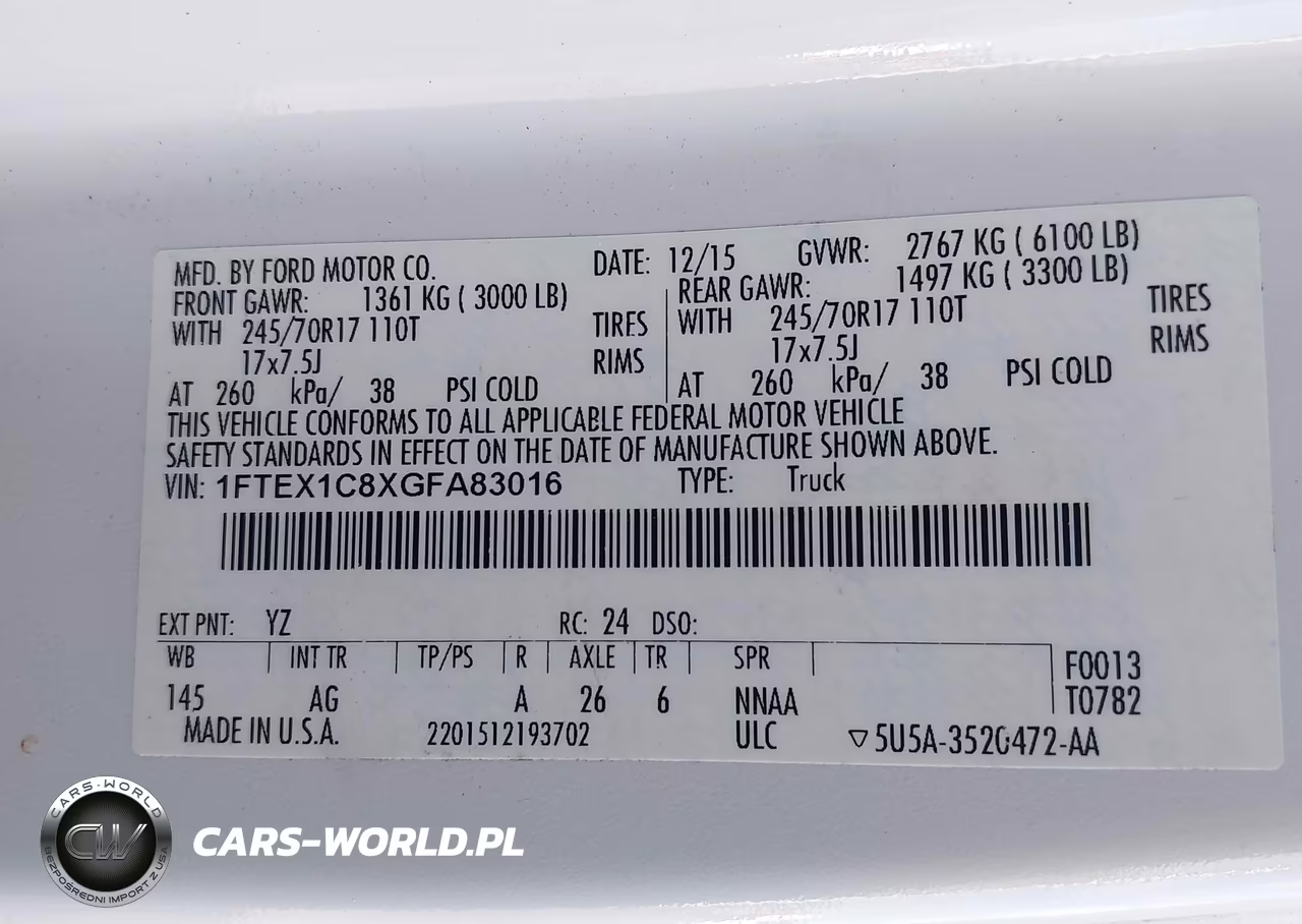 2016 Ford F-150 Xl VIN:1FTEX1C8XGFA83016 - 9
