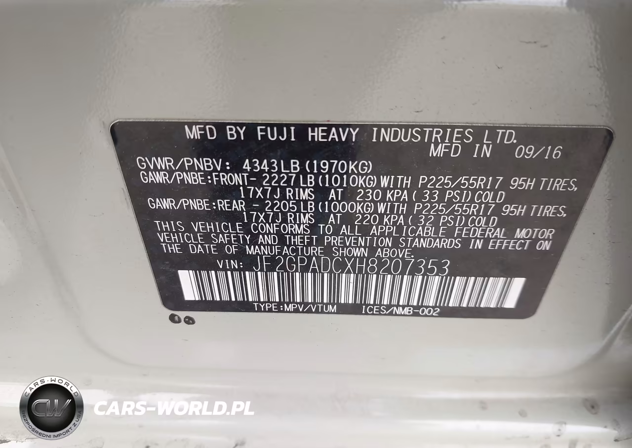 2017 Subaru Crosstrek 2.0I Premium VIN:JF2GPADCXH8207353 - 9