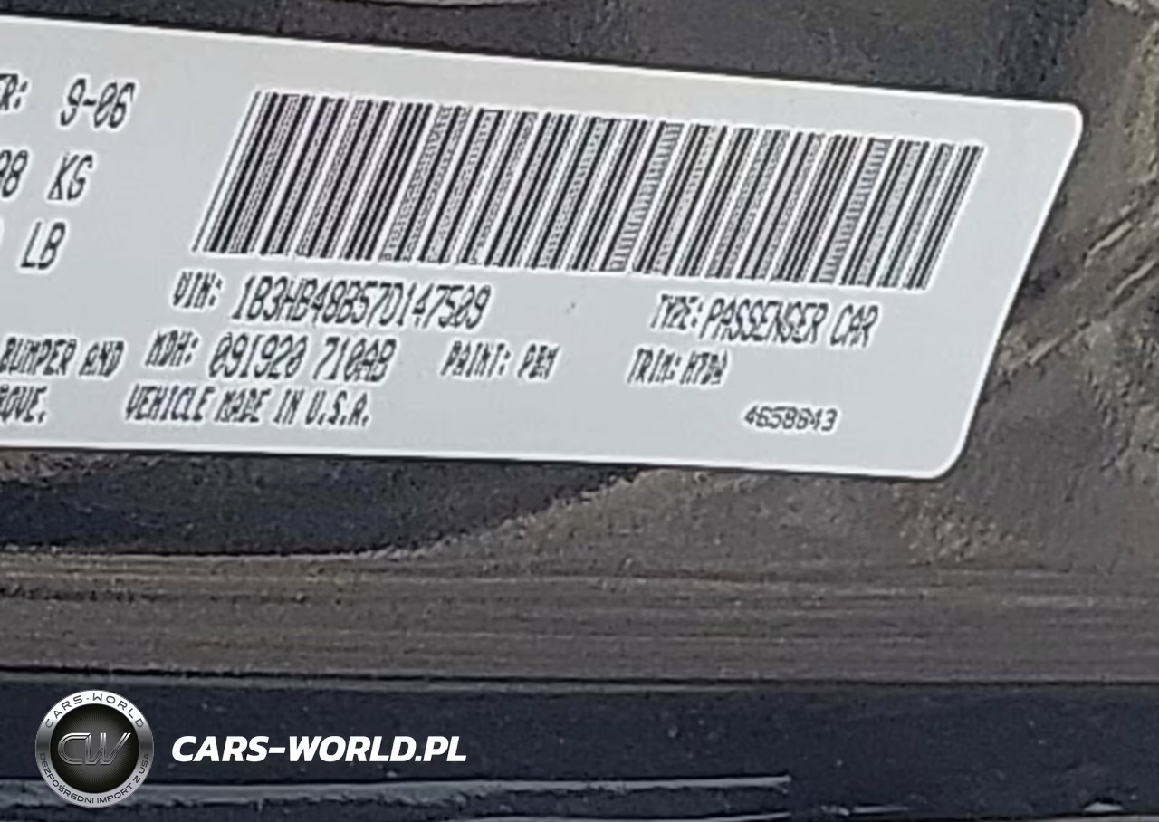 2007 Dodge Caliber Sxt VIN:1B3HB48B57D147509 - 9