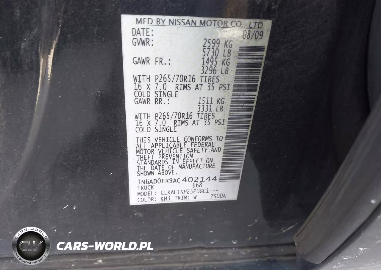 2010 Nissan Frontier Se VIN:1N6AD0ER9AC402144 - 9