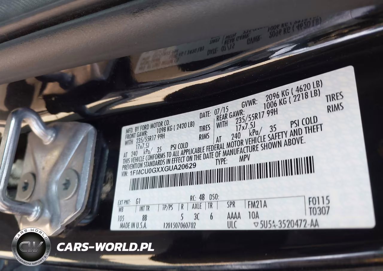 2016 Ford Escape Se VIN:1FMCU0GXXGUA20629 - 9