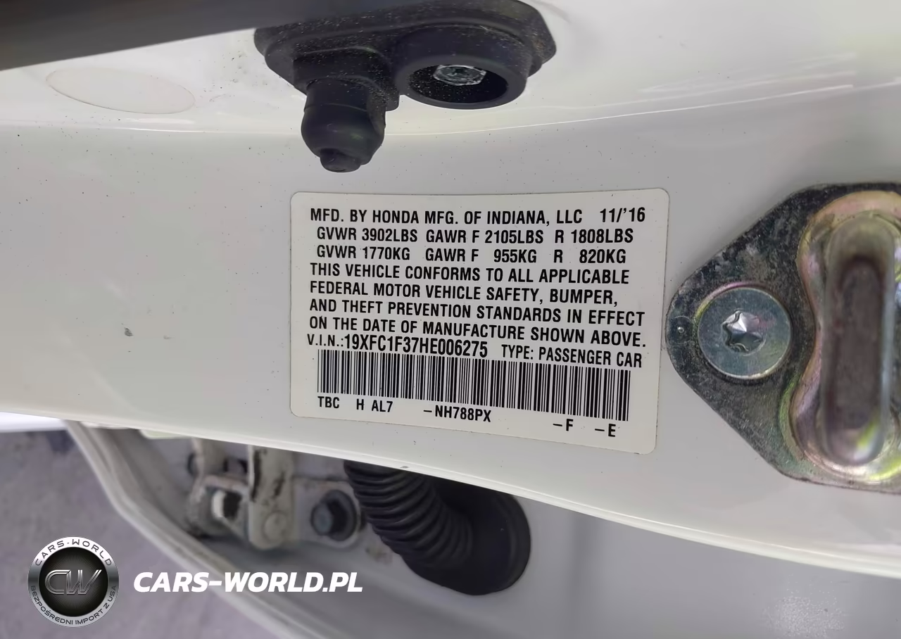 2017 Honda Civic Ex-T VIN:19XFC1F37HE006275 - 9