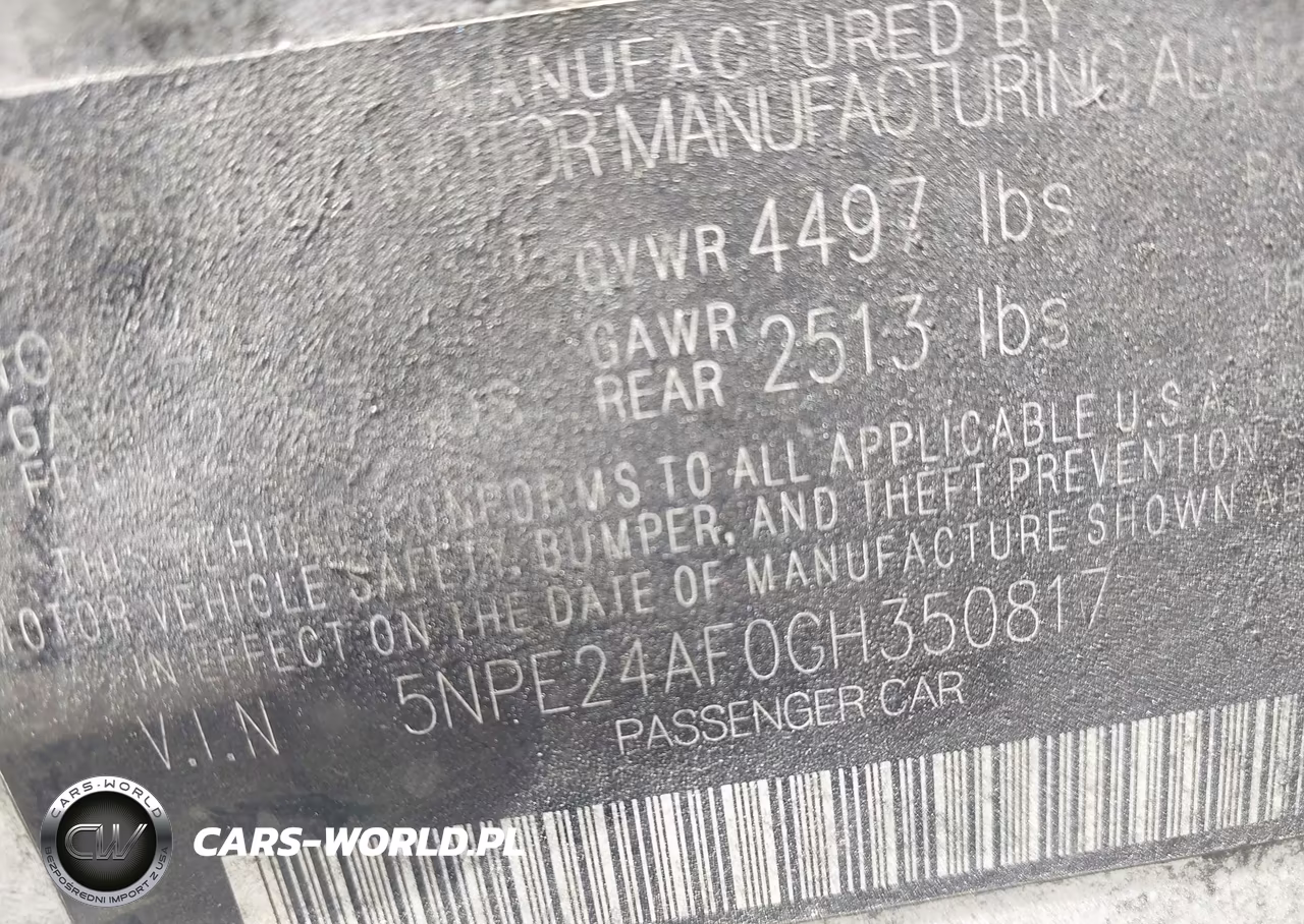 2016 Hyundai Sonata Se VIN:5NPE24AF0GH350817 - 9