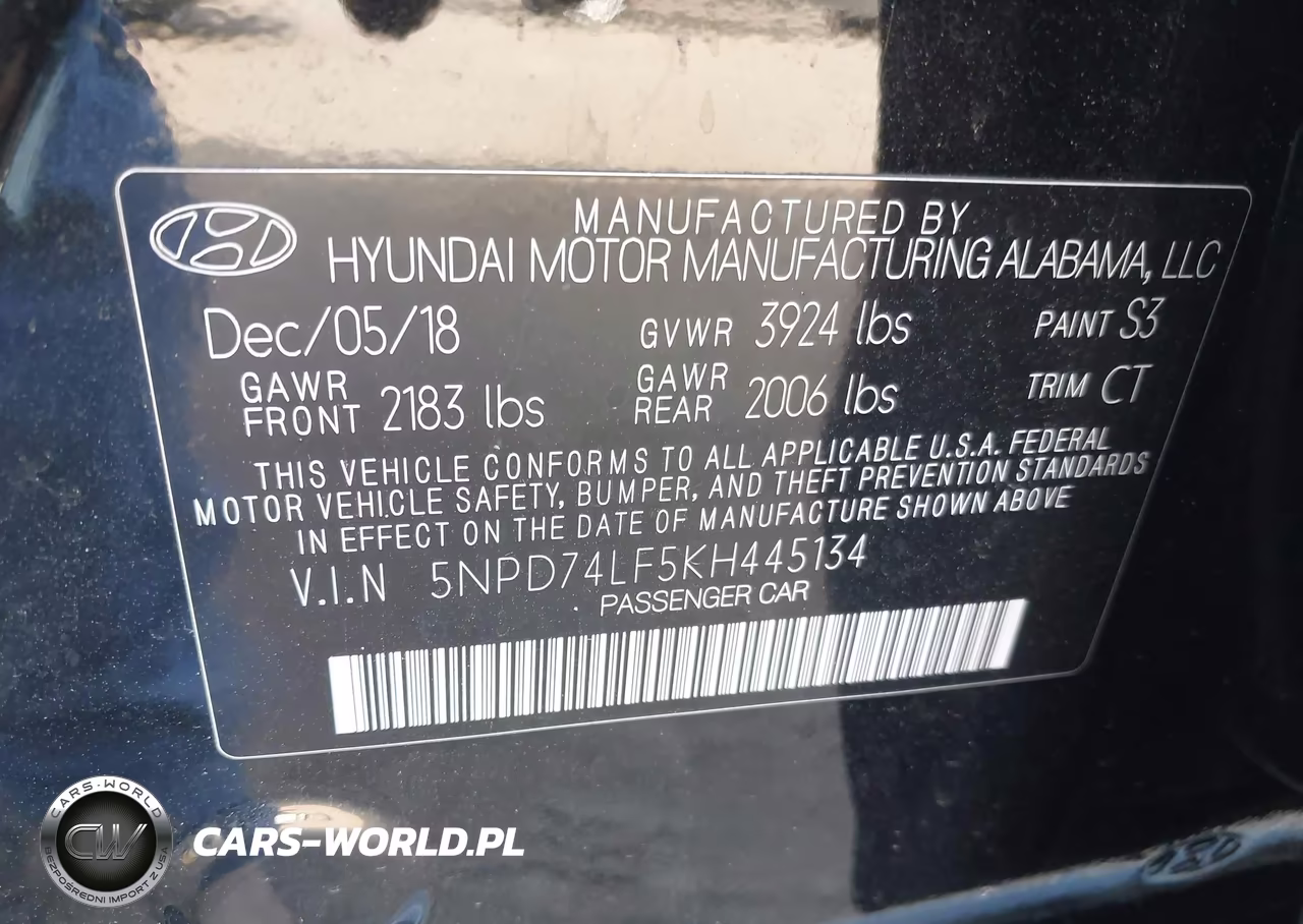 2019 Hyundai Elantra Se VIN:5NPD74LF5KH445134 - 9