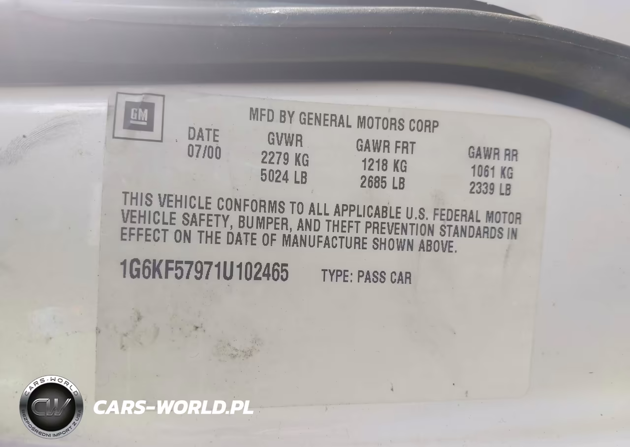 2001 Cadillac Deville Dts VIN:1G6KF57971U102465 - 9