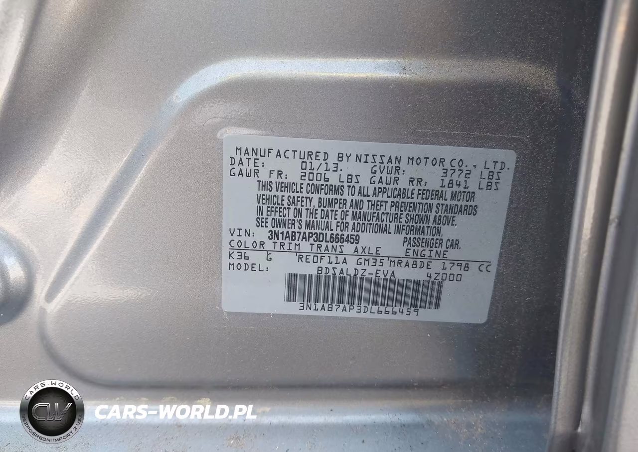 2013 Nissan Sentra Sv VIN:3N1AB7AP3DL666459 - 9