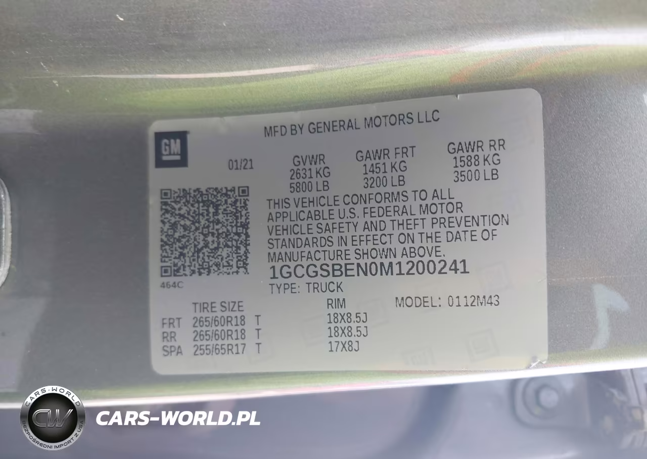2021 Chevrolet Colorado 2Wd Short Box Wt VIN:1GCGSBEN0M1200241 - 9