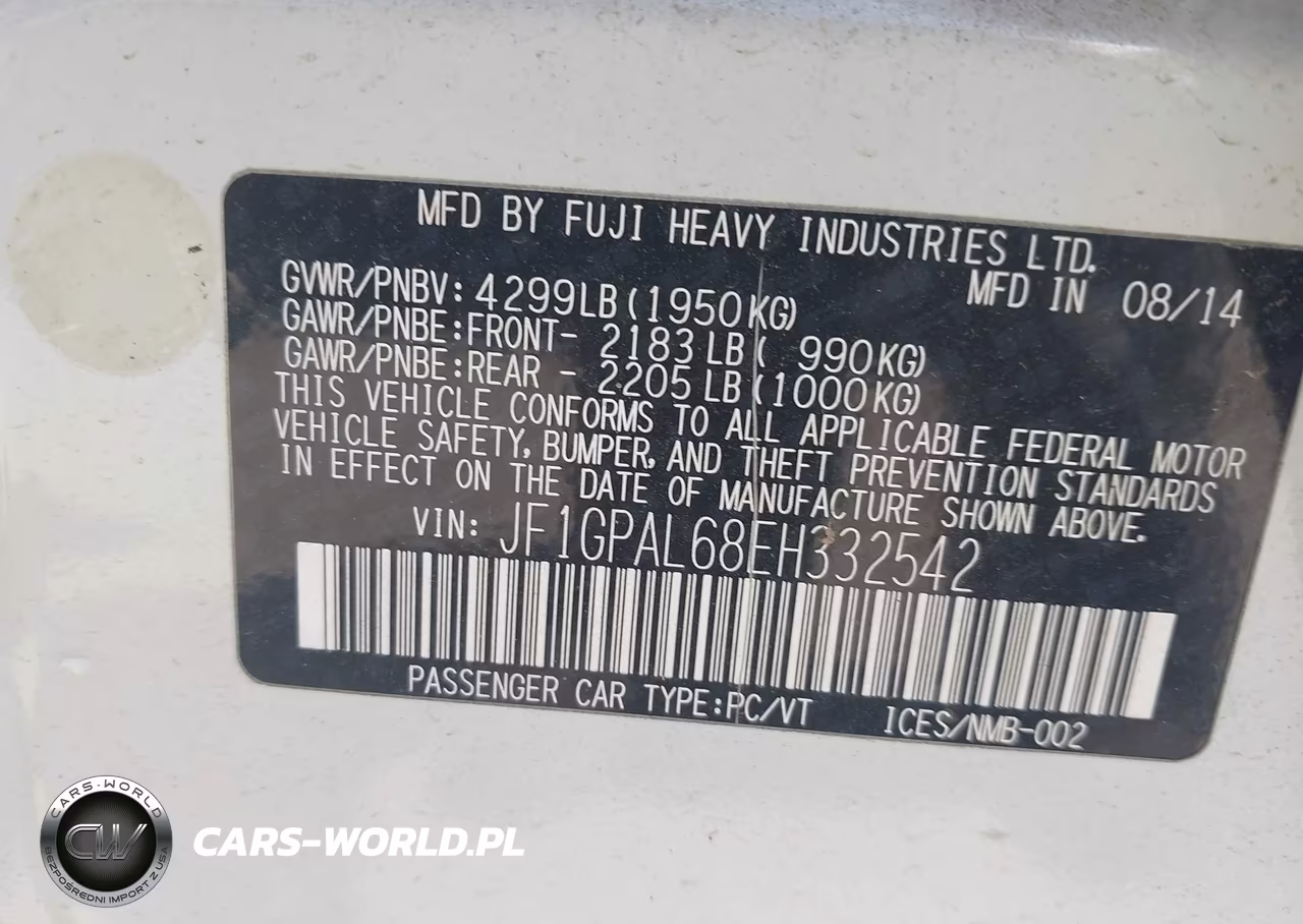 2014 Subaru Impreza 2.0I Sport Premium VIN:JF1GPAL68EH332542 - 9
