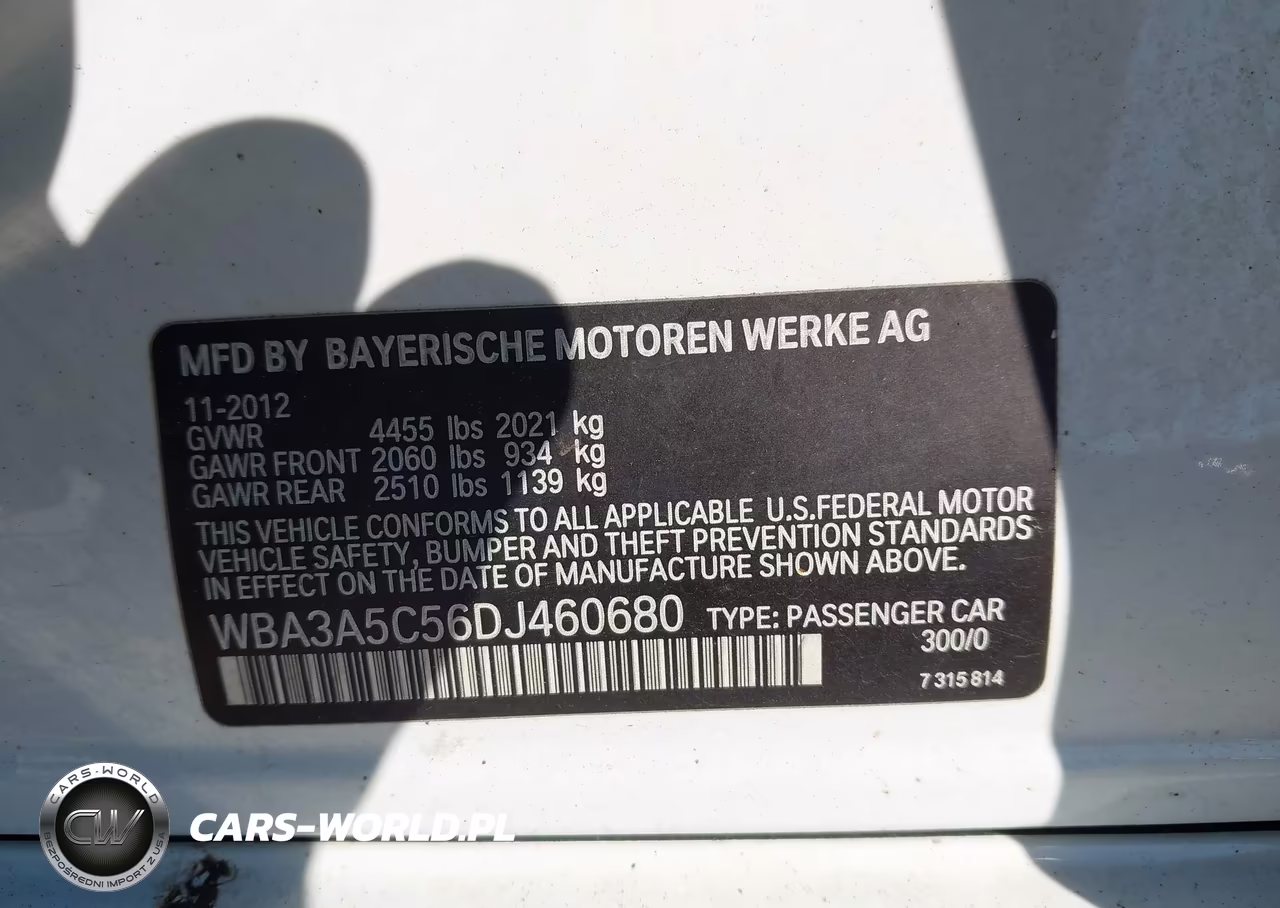 2013 BMW 328I VIN:WBA3A5C56DJ460680 - 9