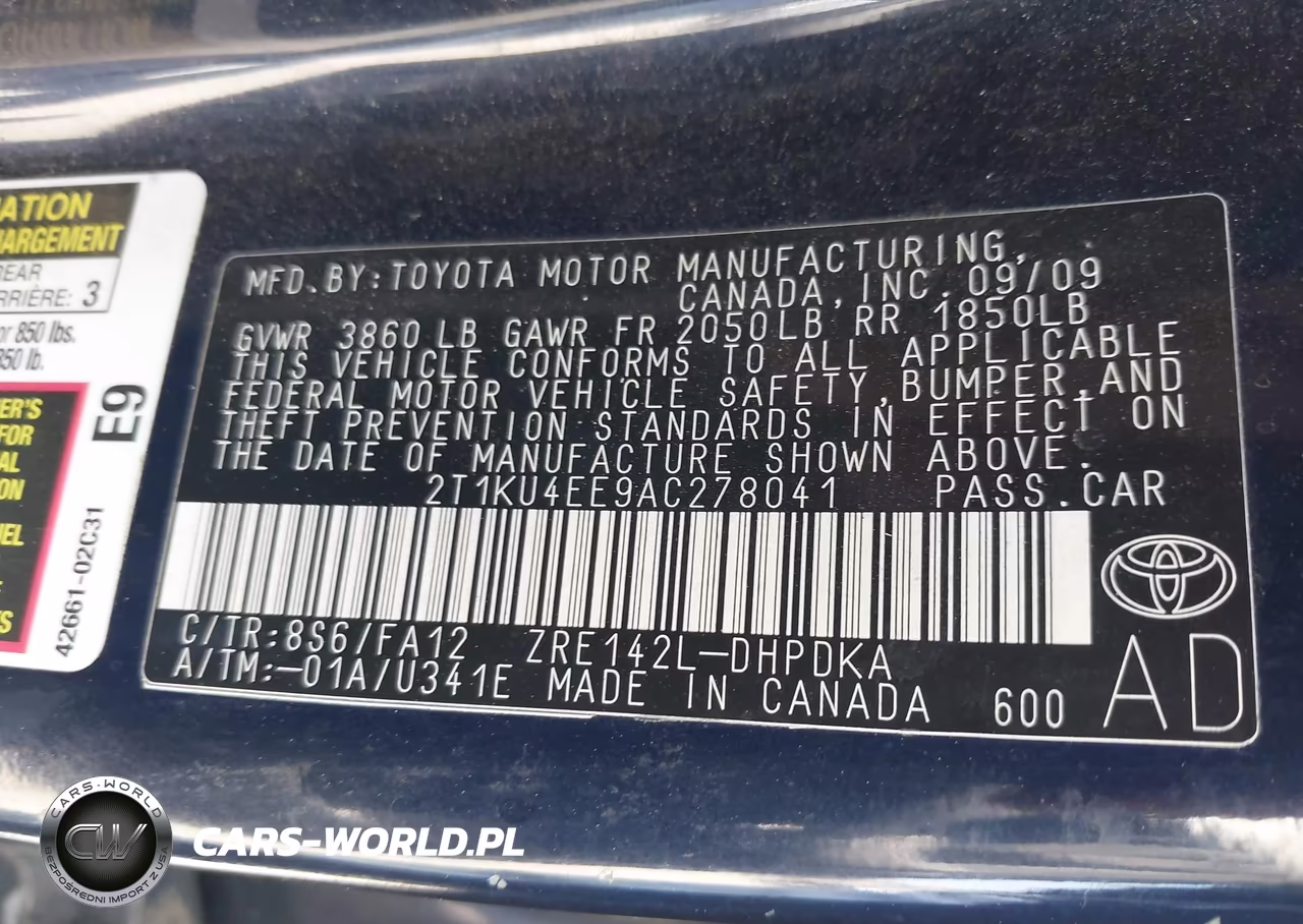 2010 Toyota Matrix VIN:2T1KU4EE9AC278041 - 9