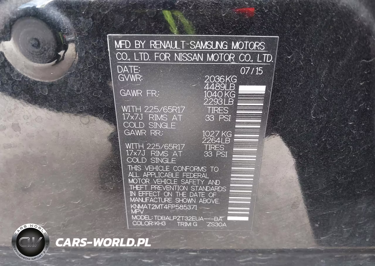 2015 Nissan Rogue S VIN:KNMAT2MT4FP585371 - 9