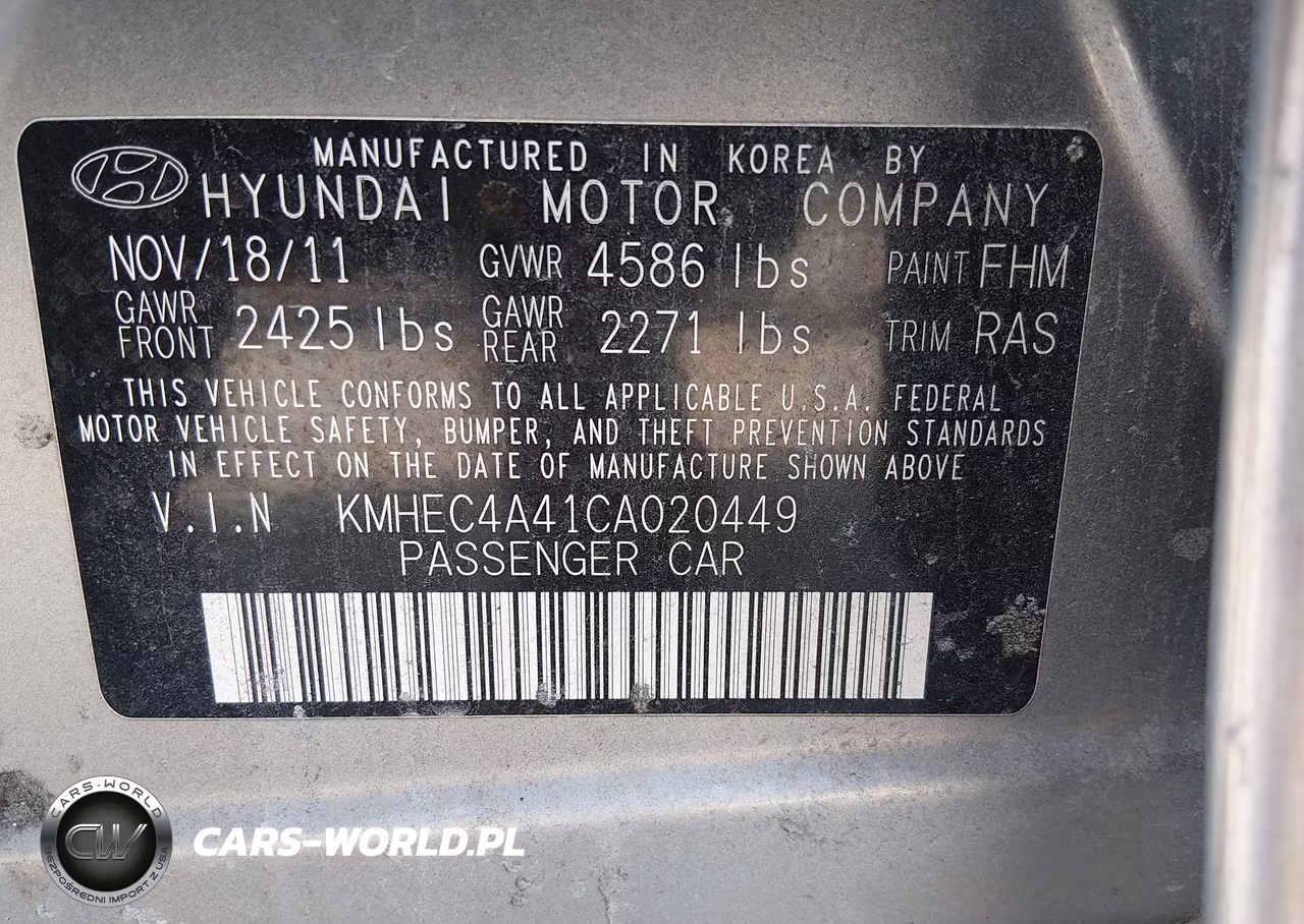 2012 Hyundai Sonata Hybrid VIN:KMHEC4A41CA020449 - 9