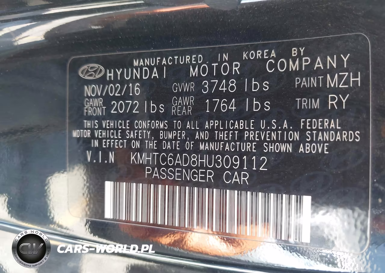 2017 Hyundai Veloster VIN:KMHTC6AD8HU309112 - 9