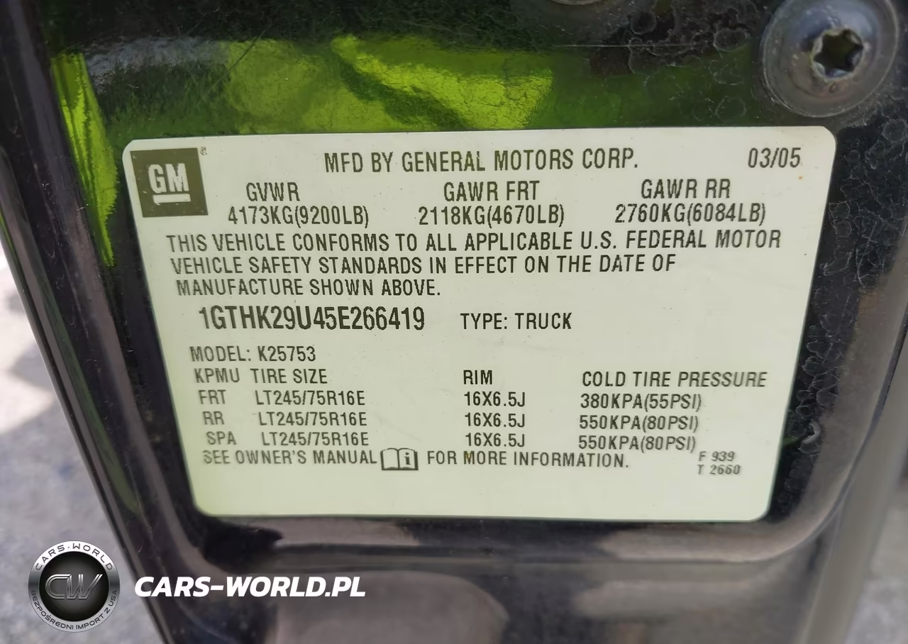2005 GMC Sierra 2500Hd Slt VIN:1GTHK29U45E266419 - 9