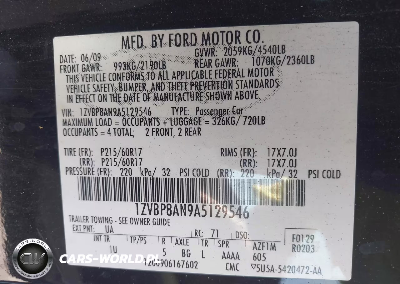 2010 Ford Mustang V6-V6 Premium VIN:1ZVBP8AN9A5129546 - 9
