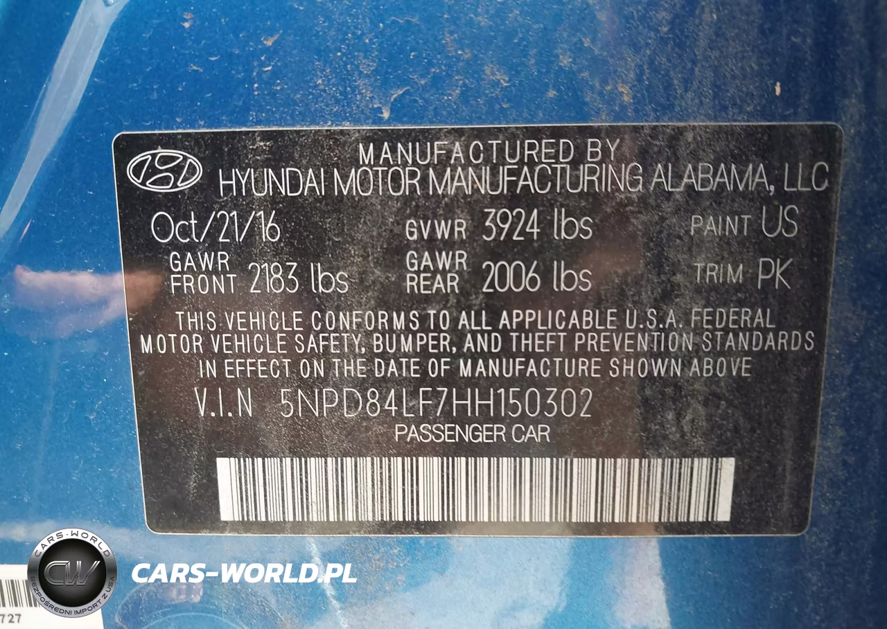 2017 Hyundai Elantra Se VIN:5NPD84LF7HH150302 - 9