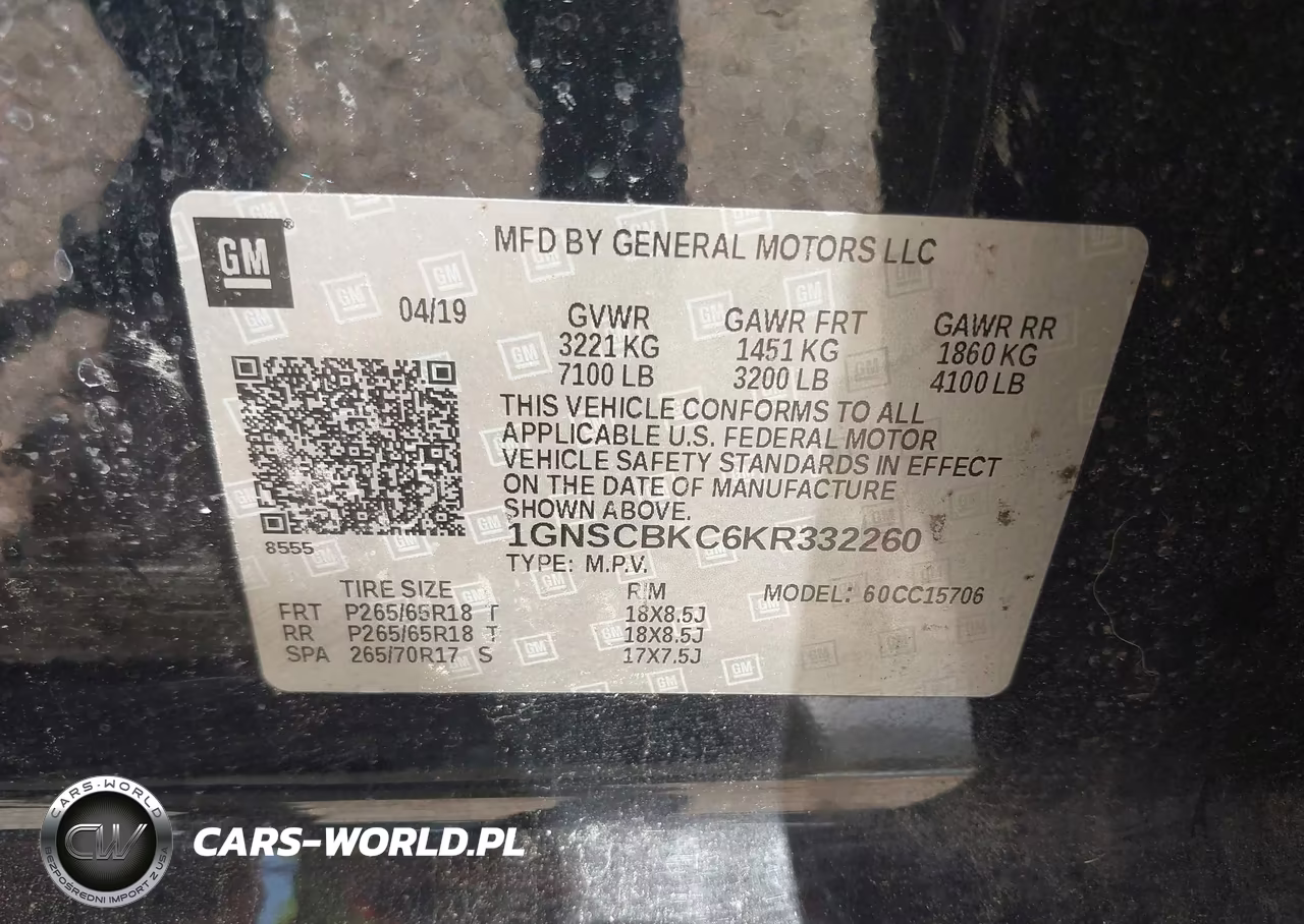 2019 Chevrolet Tahoe Lt VIN:1GNSCBKC6KR332260 - 9