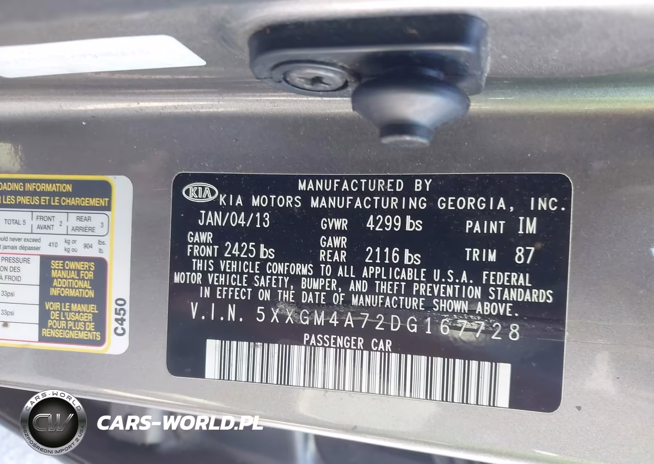 2013 Kia Optima Lx VIN:5XXGM4A72DG167728 - 9