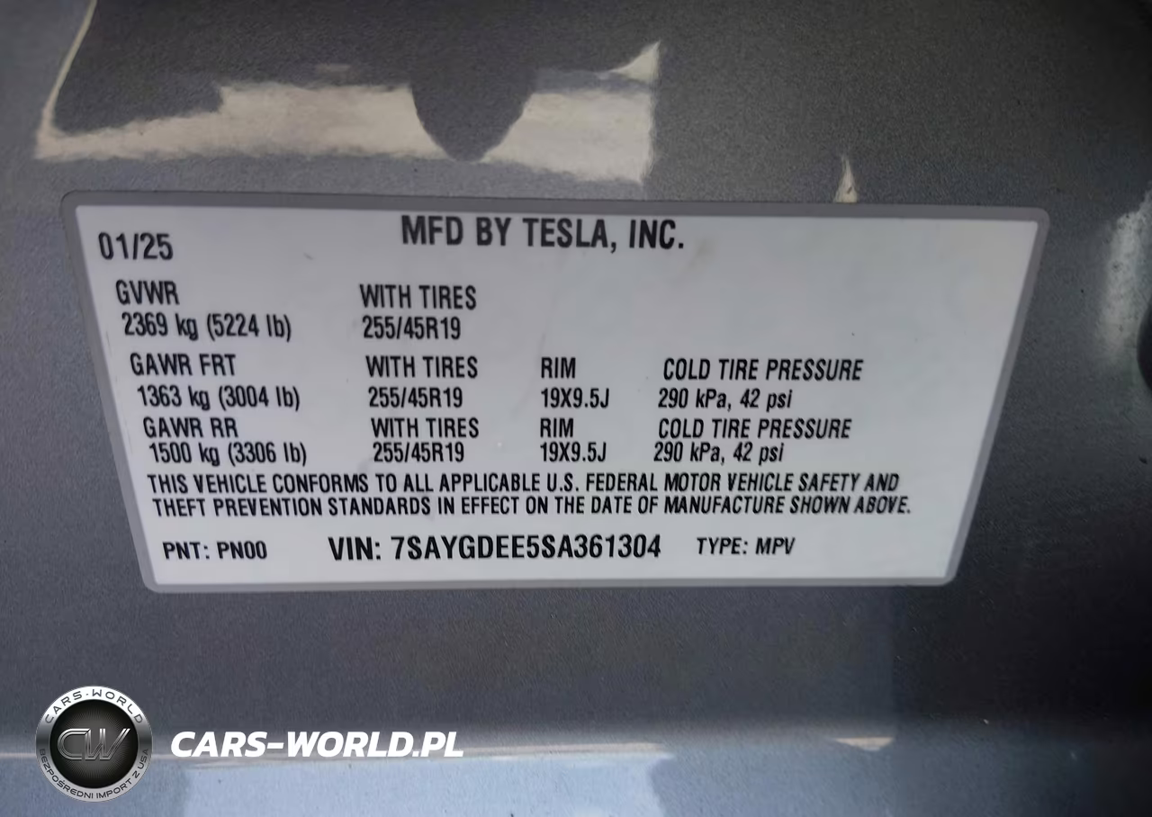 2025 Tesla Model Y Long Range Dual Motor All-Wheel Drive VIN:7SAYGDEE5SA361304 - 9