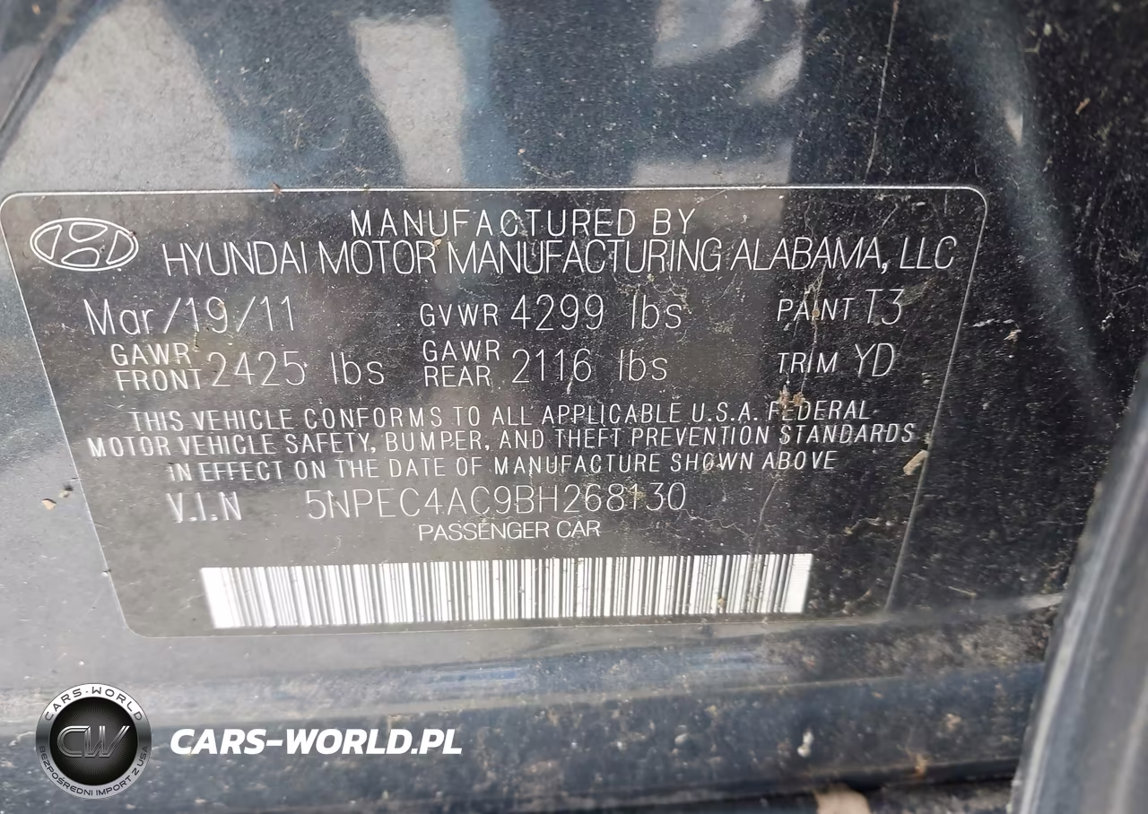 2011 Hyundai Sonata Limited VIN:5NPEC4AC9BH268130 - 9