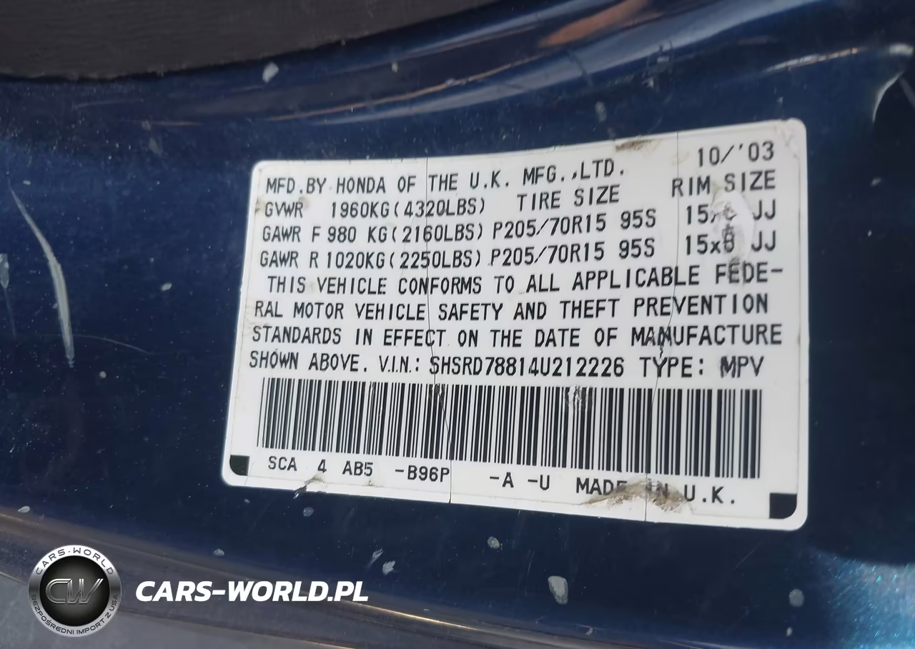 2004 Honda Cr-V Ex VIN:SHSRD78814U212226 - 9