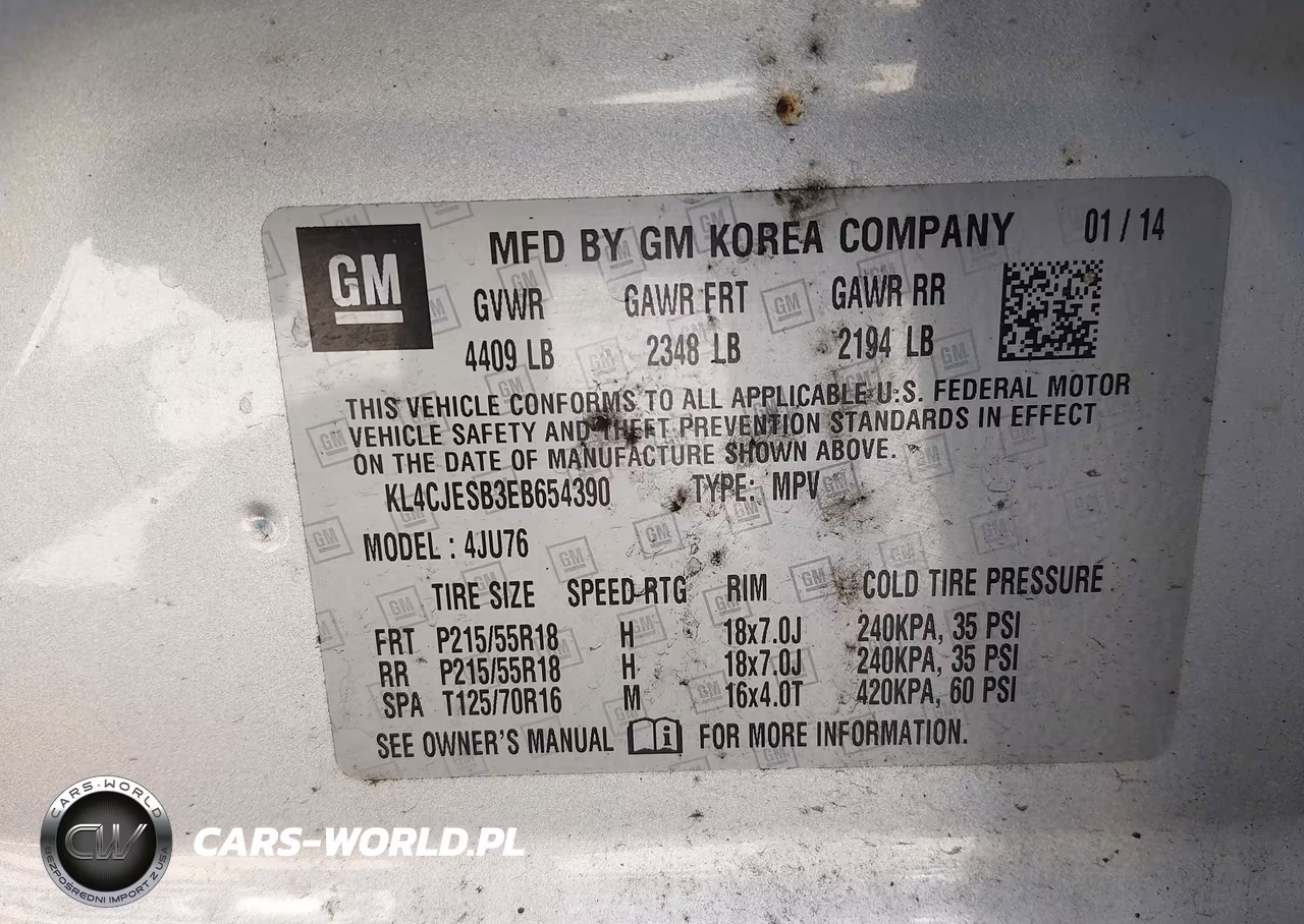 2014 Buick Encore VIN:KL4CJESB3EB654390 - 9