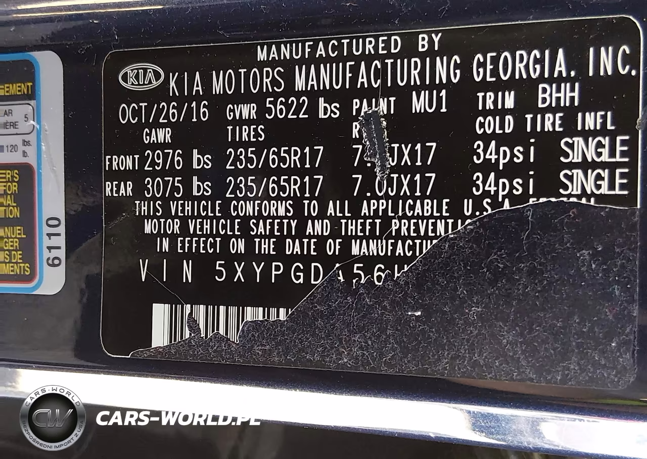2017 Kia Sorento 3.3L Lx VIN:5XYPGDA56HG276779 - 9